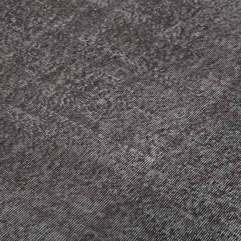 Black Over-dyed Vintage Hand-Knotted Turkish Rug - 6' 6" x 9' 8" (78" x 116") - K0056133