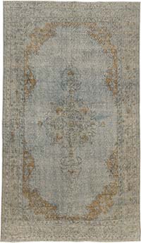 Boyalı El Dokuma Vintage Halı - 160 cm x 273 cm