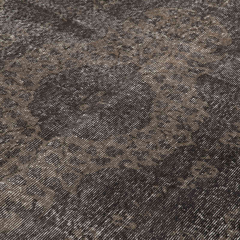 Negro Alfombra Turca Vintage Sobre-teñida - 204 cm x 316 cm - K0056140