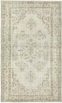 Gris Alfombra Turca Vintage Sobre-teñida - 172 cm x 280 cm