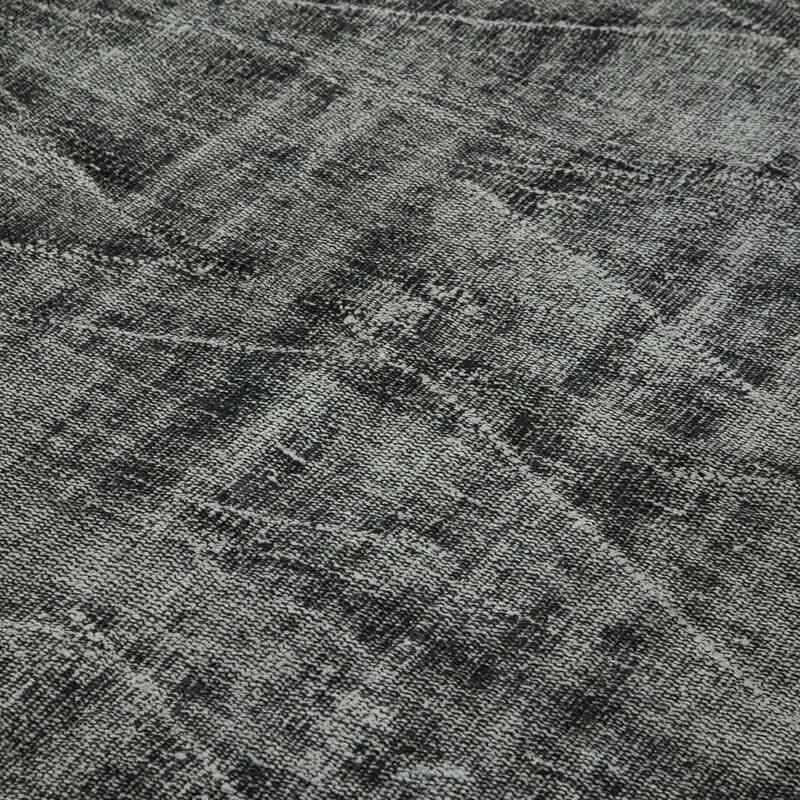Black Over-dyed Vintage Hand-Knotted Turkish Rug - 5' 5" x 8' 8" (65 in. x 104 in.) - K0056147