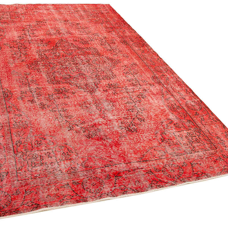 Kırmızı Boyalı El Dokuma Vintage Halı - 168 cm x 285 cm - K0056152