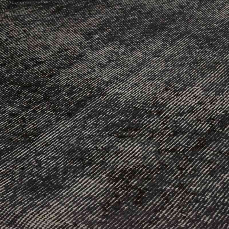 Black Over-dyed Vintage Hand-Knotted Turkish Rug - 6' 5" x 9'  (77" x 108") - K0056158
