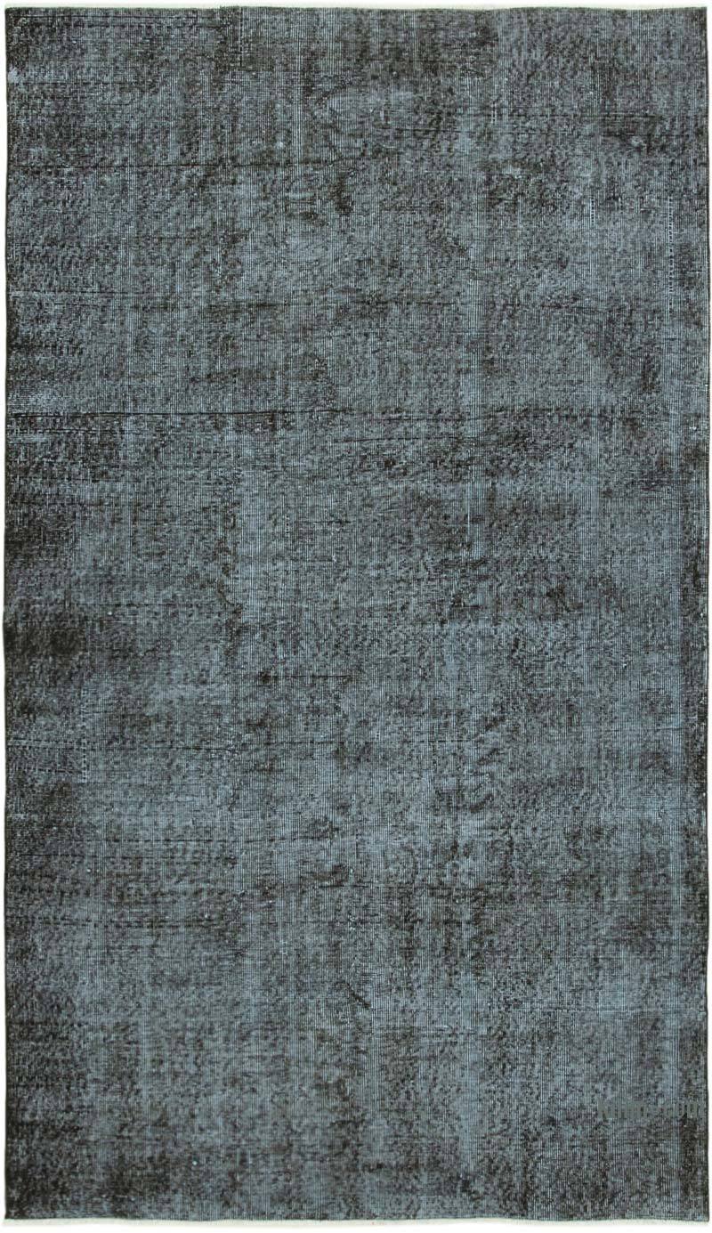 Siyah Boyalı El Dokuma Vintage Halı - 154 cm x 260 cm - K0056162
