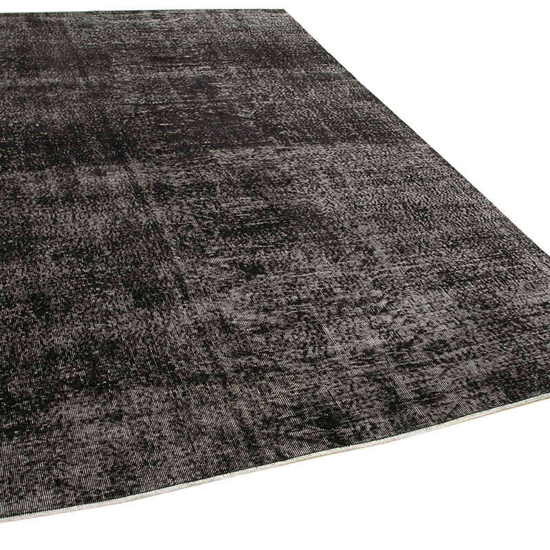 Siyah Boyalı El Dokuma Vintage Halı - 195 cm x 290 cm - K0056172