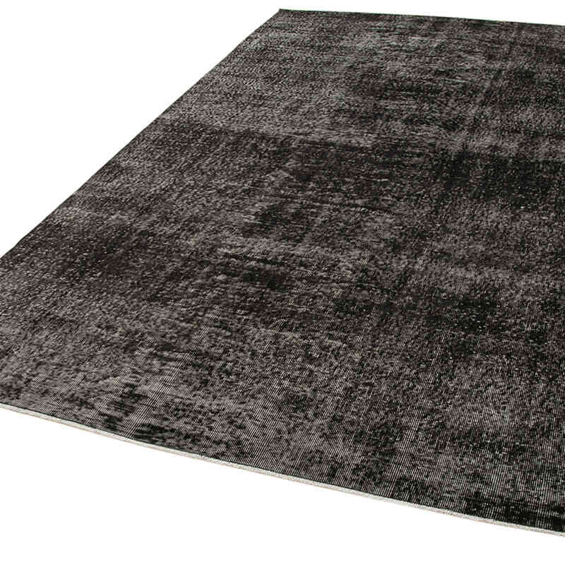 Siyah Boyalı El Dokuma Vintage Halı - 195 cm x 290 cm - K0056172
