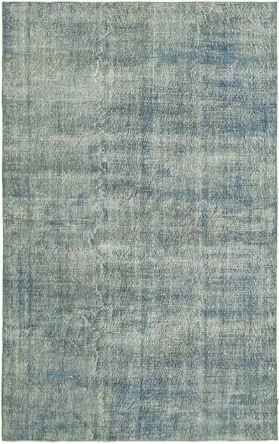 Mavi Boyalı El Dokuma Vintage Halı - 195 cm x 306 cm