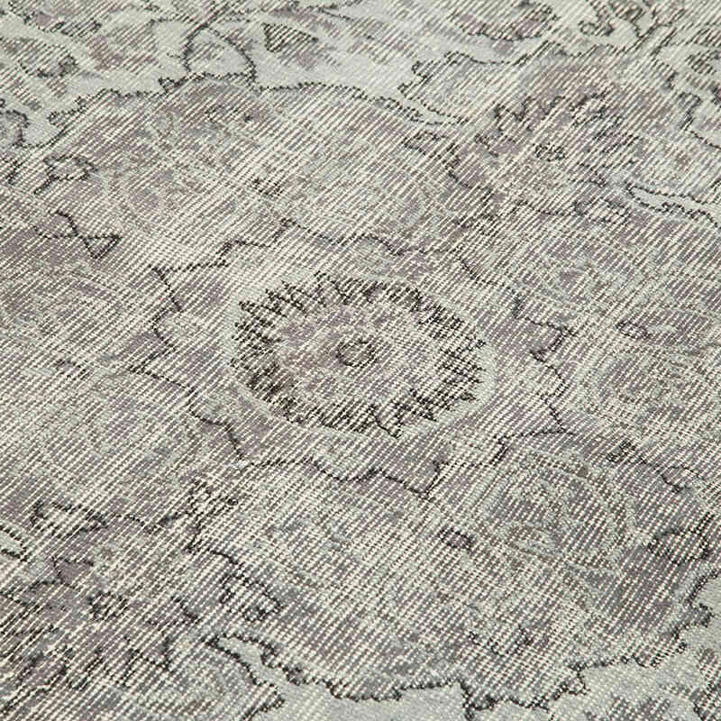Gray Over-dyed Vintage Hand-Knotted Turkish Rug - 4' 9" x 8' 2" (57" x 98") - K0056178