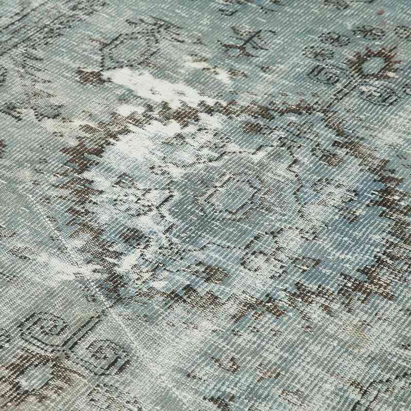 Blue Over-dyed Vintage Hand-Knotted Turkish Rug - 5' 5" x 8' 1" (65 in. x 97 in.) - K0056184