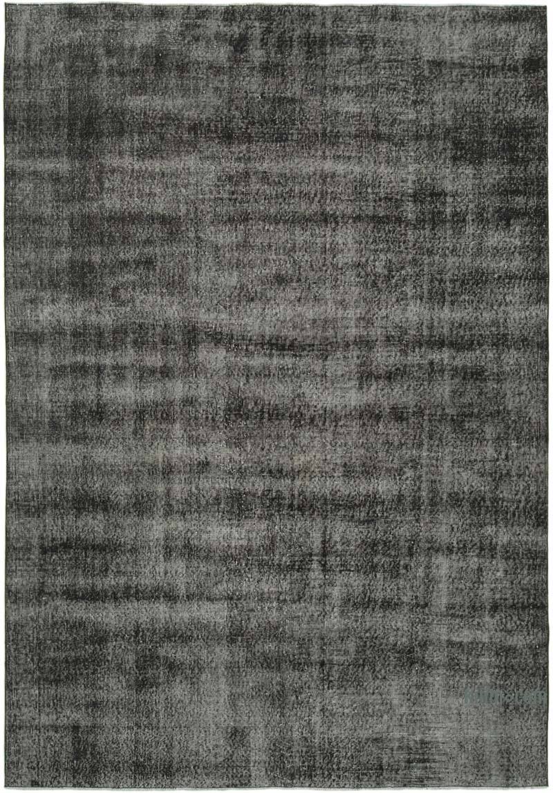 Siyah Boyalı El Dokuma Vintage Halı - 204 cm x 294 cm - K0056186