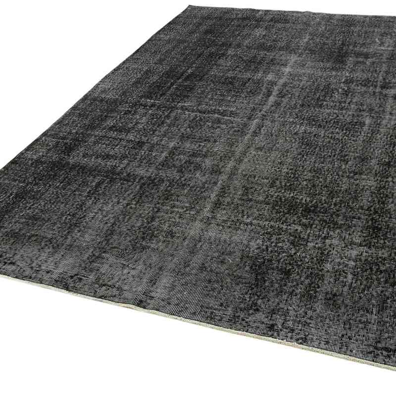 Siyah Boyalı El Dokuma Vintage Halı - 207 cm x 308 cm - K0056188