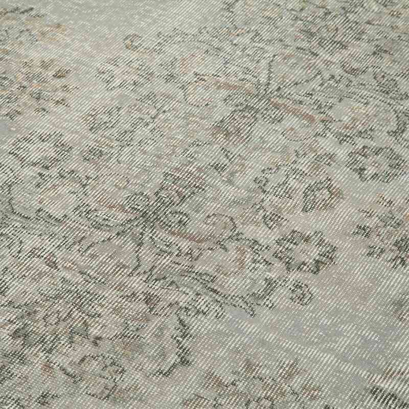 Grey Over-dyed Vintage Hand-Knotted Turkish Rug - 5' 5" x 9'  (65 in. x 108 in.) - K0056190