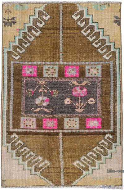 Alfombra Vintage Turca Anudada a Mano - 87 cm x 130 cm