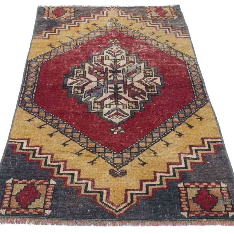 Vintage Turkish Hand-Knotted Rug - 2' 4" x 4' 6" (28" x 54") - K0056194