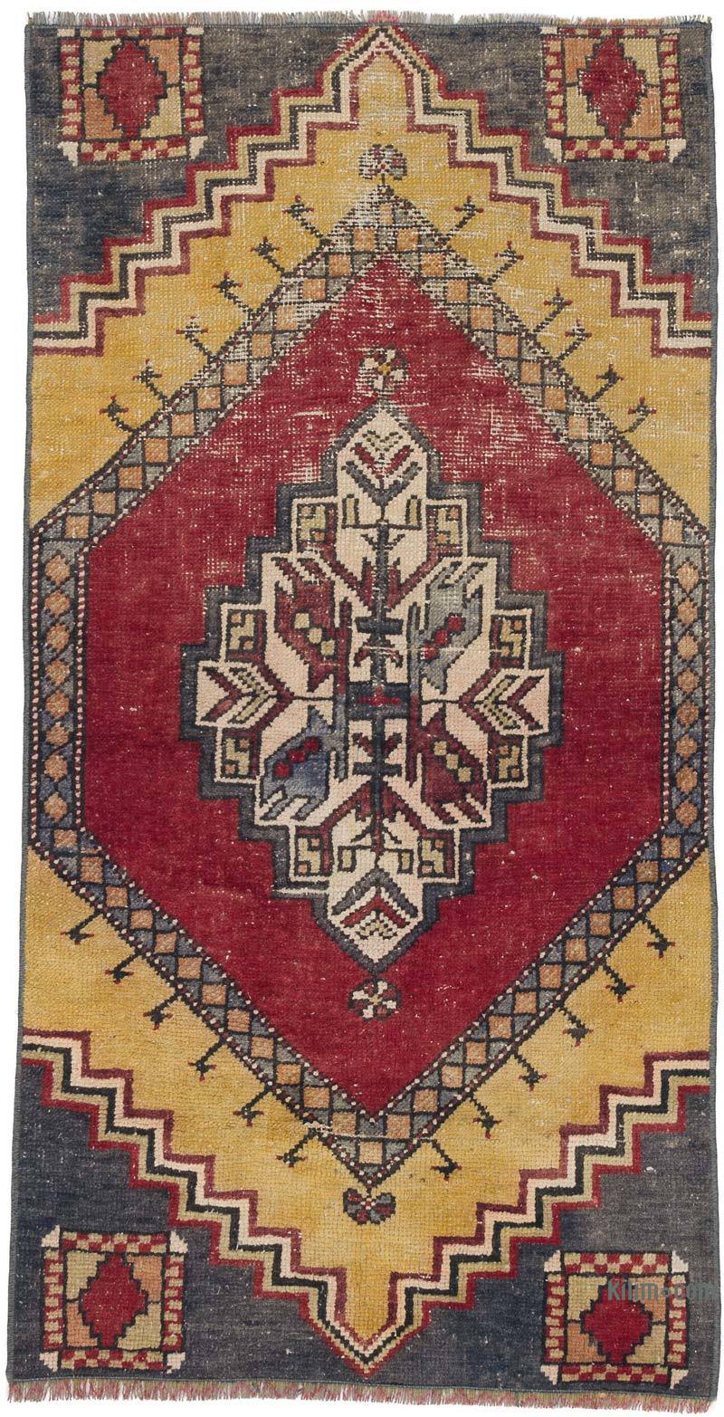Vintage Turkish Hand-Knotted Rug - 2' 4" x 4' 6" (28" x 54") - K0056194
