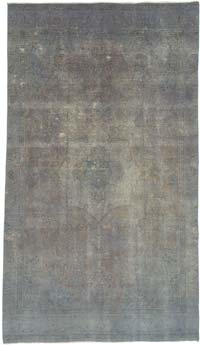 Gray Overdyed Vintage Hand-Knotted Oriental Rug - 5' 9" x 9' 9" (69" x 117")