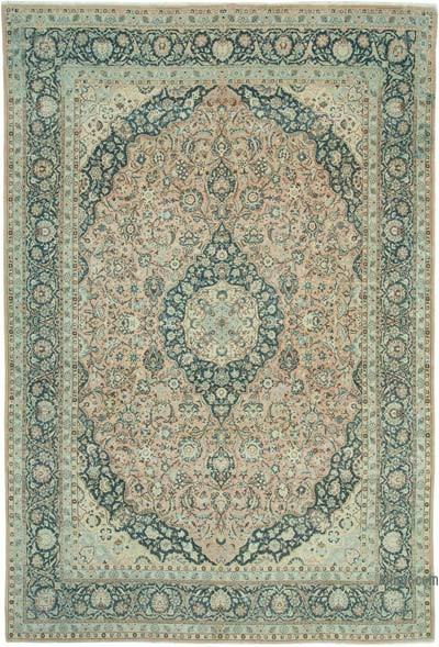 复古手工打结的东方地毯-9'4“ x 13'9”（112英寸x 165英寸）