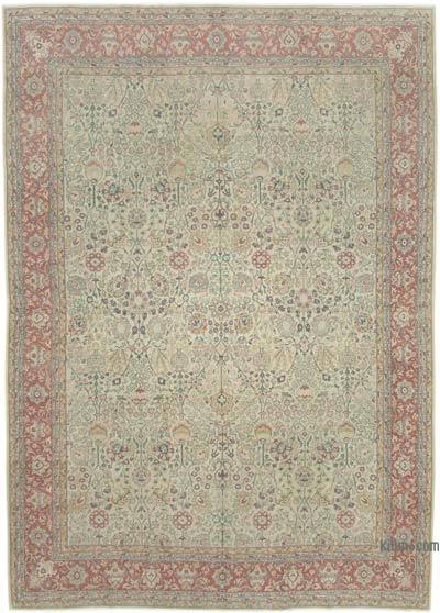 复古手工编织东方地毯- 8英尺1英寸x 11英尺4英寸(97英寸)。x 136。)