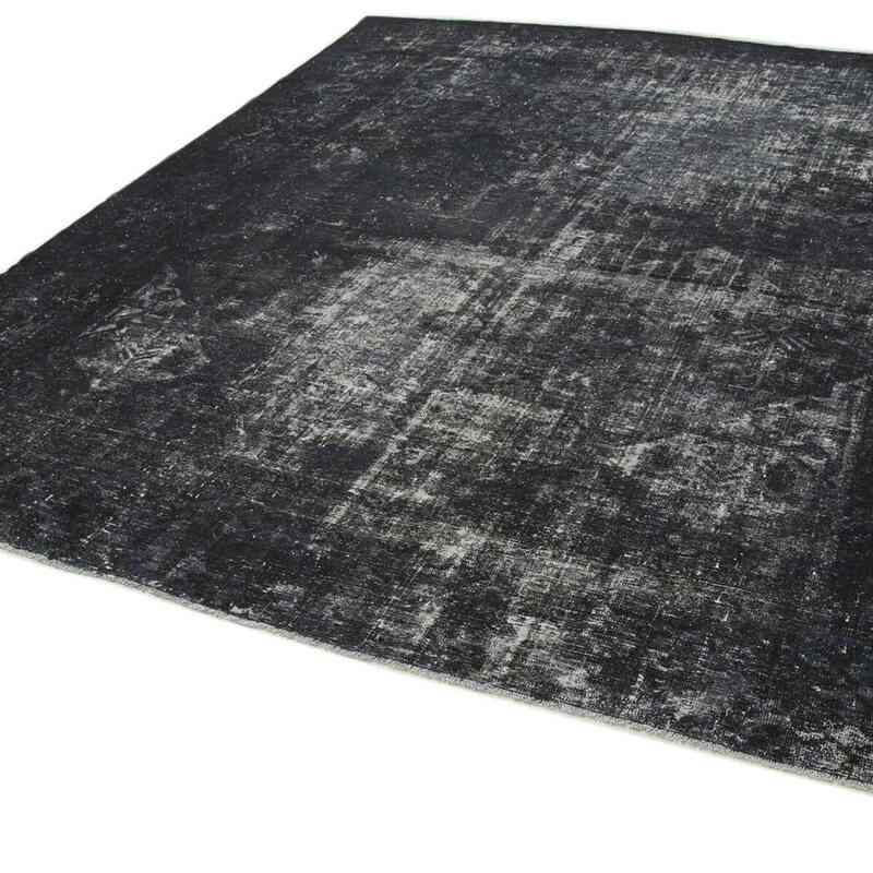 Siyah Boyalı El Dokuma Vintage Halı - 312 cm x 356 cm - K0056283