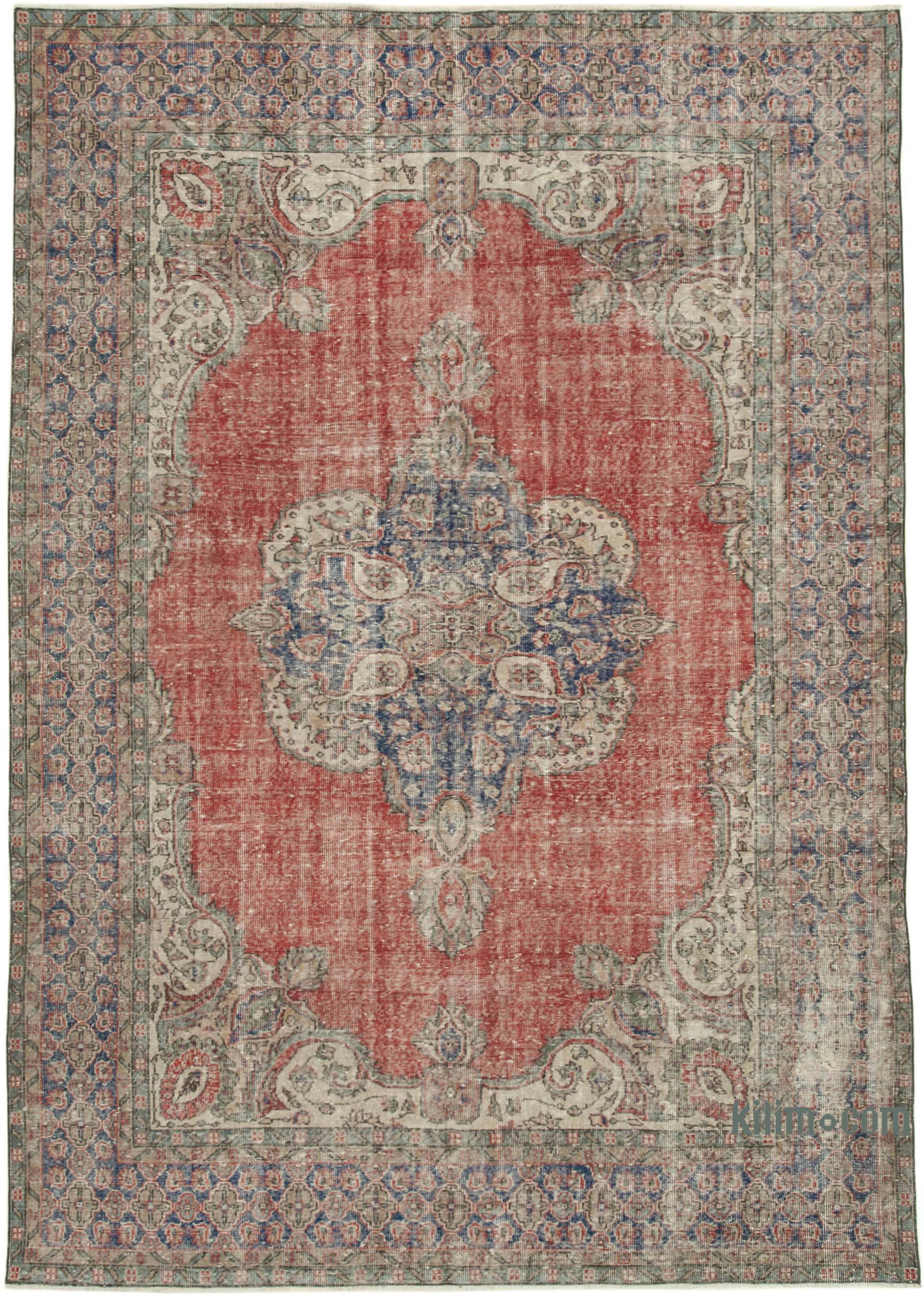 Vintage Hand Knotted Oriental Rug, Tribal Print Area Rugs 8×10
