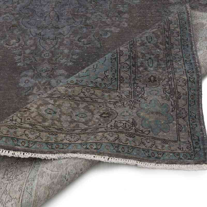 Gri Boyalı El Dokuma Vintage Halı - 206 cm x 327 cm - K0056330