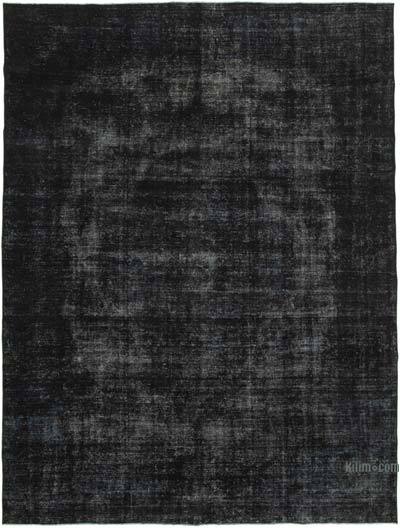 Negro Alfombra Turca Vintage Sobre-teñida - 300 cm x 400 cm
