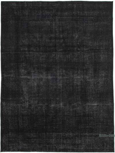 Black Overdyed Vintage Hand-Knotted Oriental Rug - 9' 10" x 13' 1" (118 in. x 157 in.)