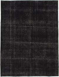 Siyah Boyalı El Dokuma Vintage Halı - 300 cm x 400 cm