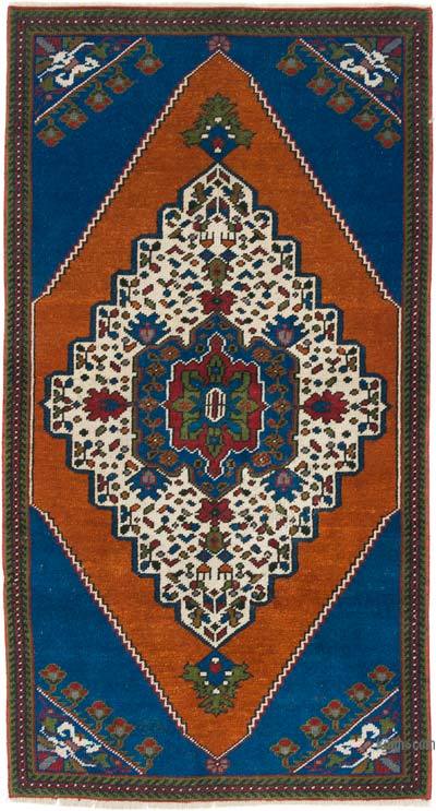 El Dokuma Vintage Halı - 74 cm x 136 cm