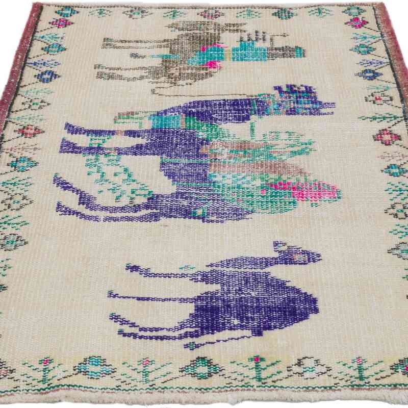 Vintage Turkish Hand-Knotted Rug - 2' 6" x 3' 4" (30" x 40") - K0056392