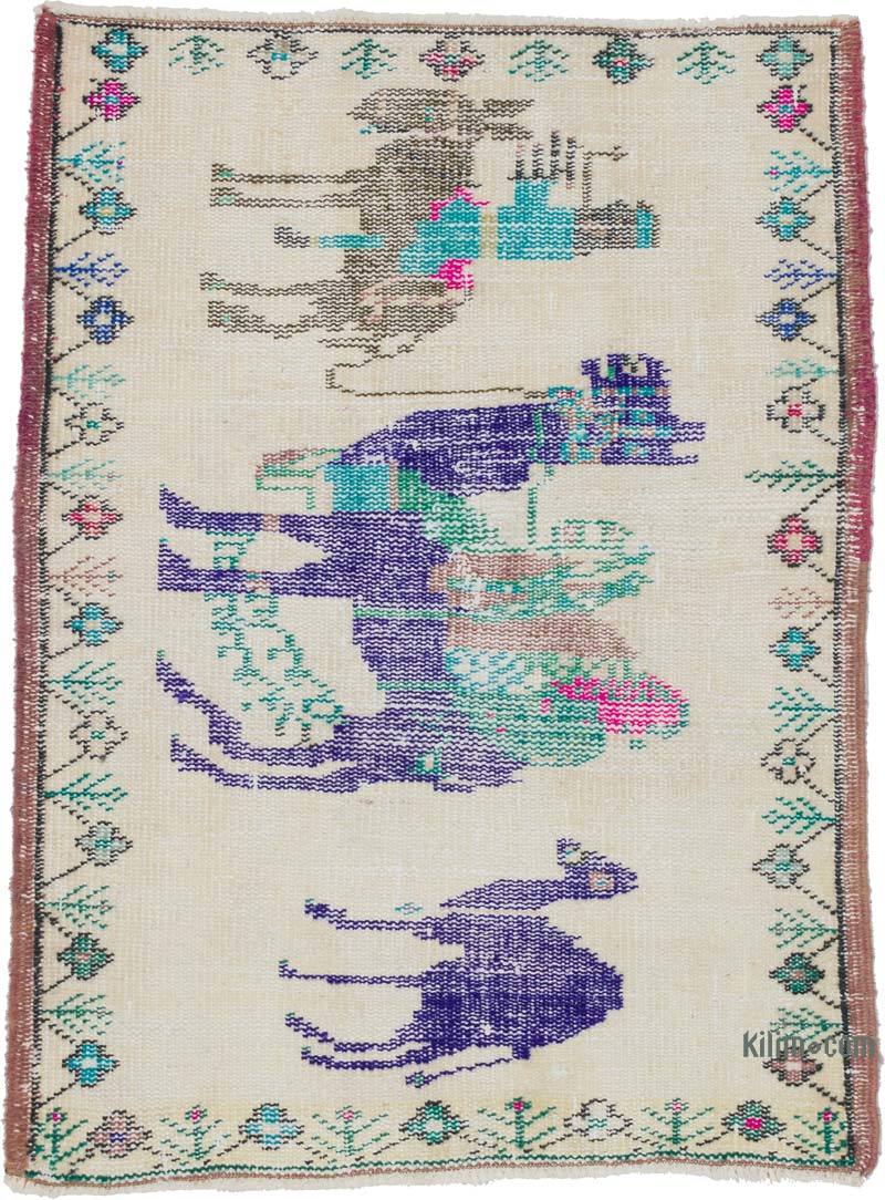 Vintage Turkish Hand-Knotted Rug - 2' 6" x 3' 4" (30 in. x 40 in.) - K0056392