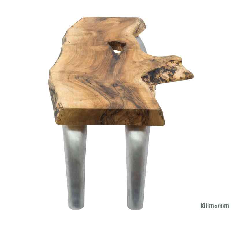 Live Edge Walnut Coffee Table with Cast Aluminium Legs - K0056394