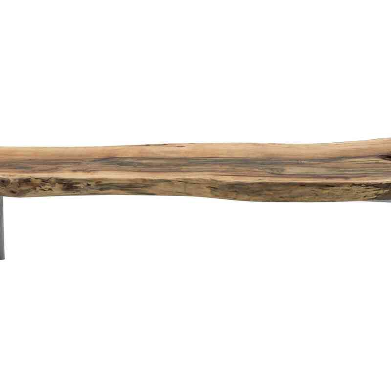 Live Edge Walnut Coffee Table with Cast Aluminum Legs - K0056395