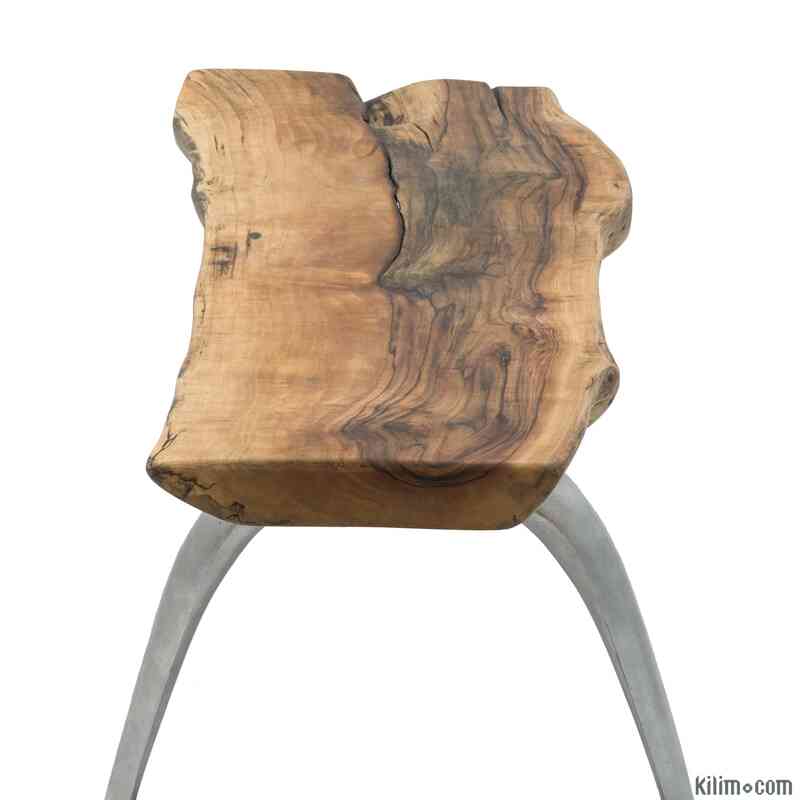 Live Edge Walnut Coffee Table with Cast Aluminum Legs - K0056395