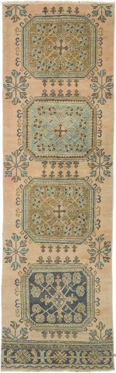 Vintage Turkish Hand-Knotted Runner - 2' 11" x 9' 4" (35 in. x 112 in.)