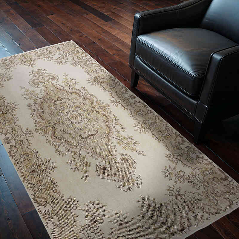 Alfombra Vintage Turca Anudada a Mano - 116 cm x 205 cm - K0056404