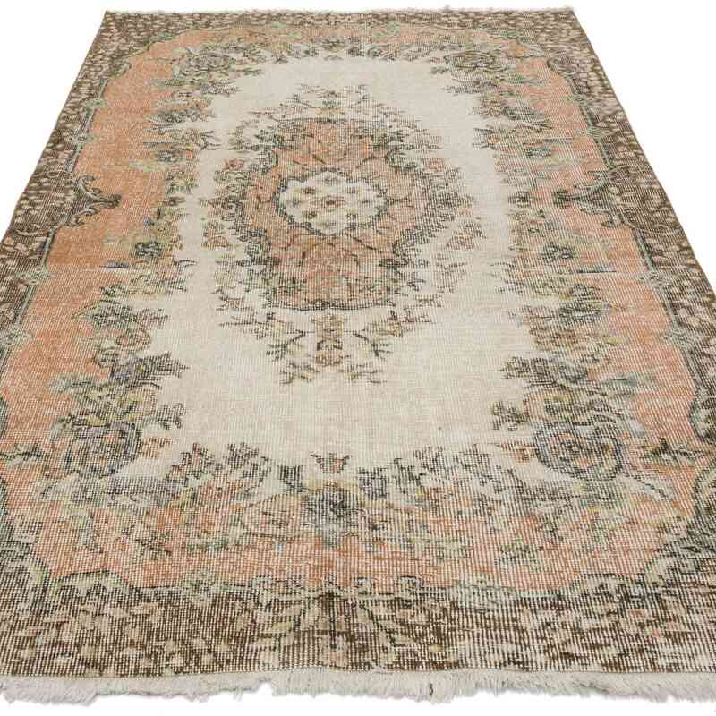 Vintage Turkish Hand-Knotted Rug - 3' 10" x 7' 1" (46" x 85") - K0056407