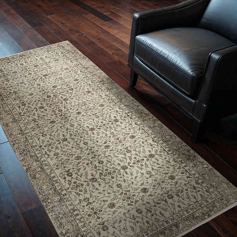 Alfombra Vintage Turca Anudada a Mano - 110 cm x 205 cm - K0056445