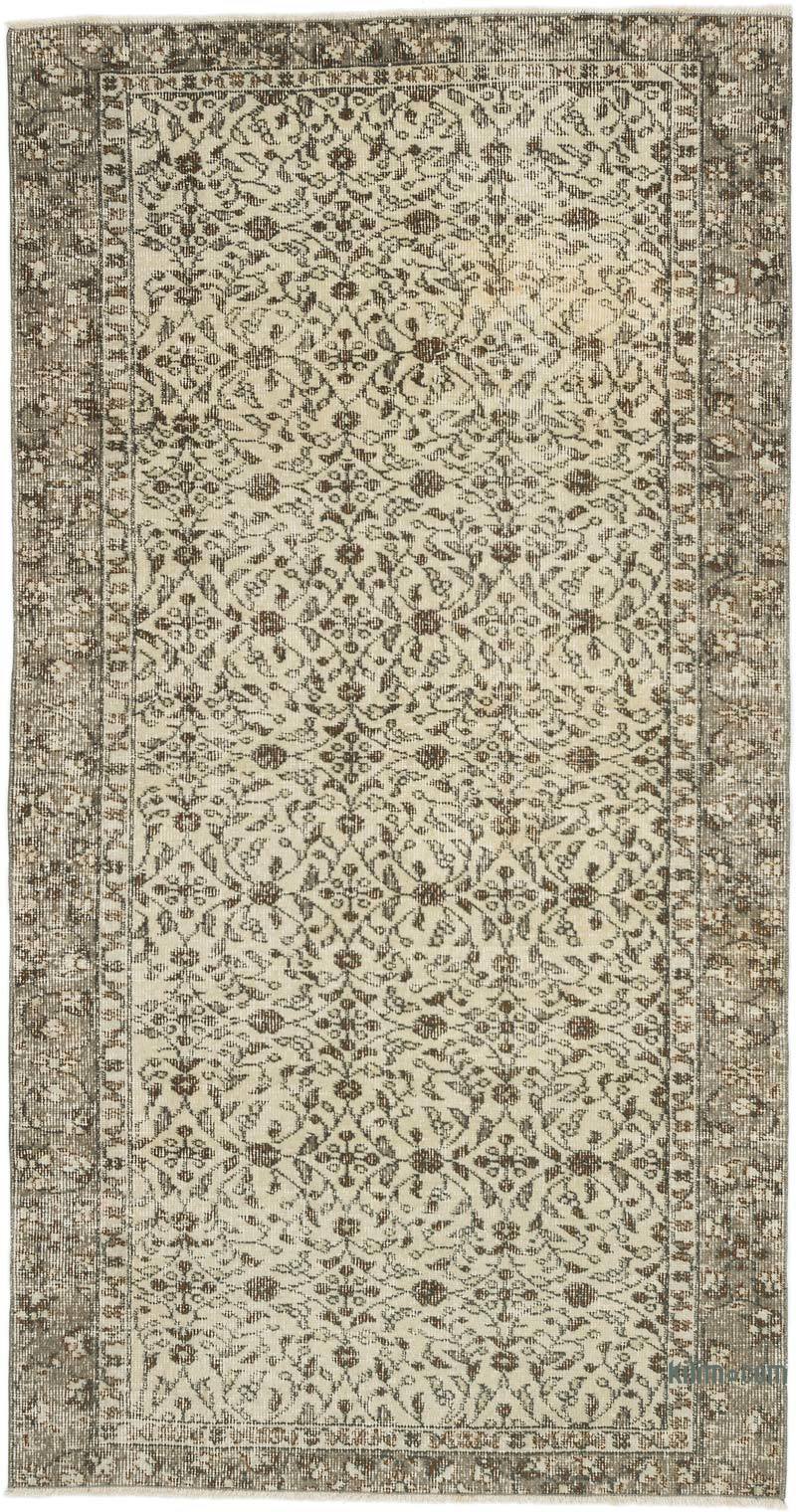 Alfombra Vintage Turca Anudada a Mano - 110 cm x 205 cm - K0056445
