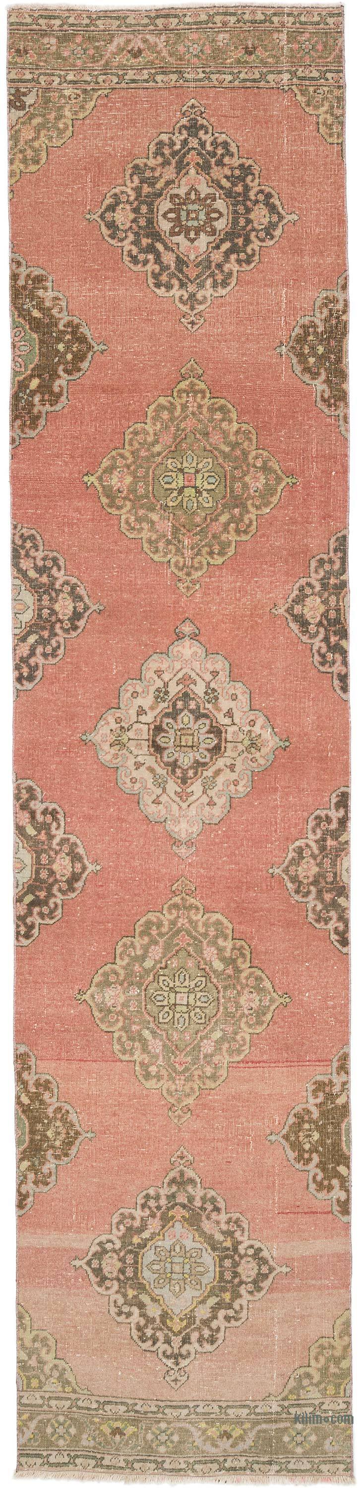 Vintage Turkish Hand-Knotted Runner - 2' 10" x 12' 3" (34 in. x 147 in.) - K0056466