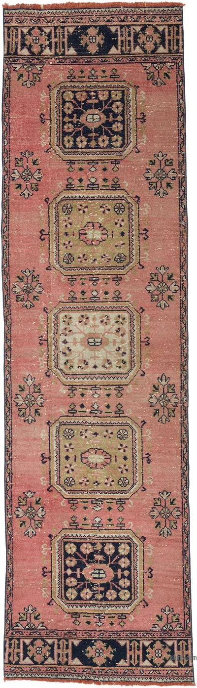Vintage Turkish Hand-Knotted Runner - 3' 1" x 10' 11" (37 in. x 131 in.)