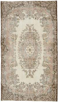 Alfombra Vintage Turca Anudada a Mano - 122 cm x 215 cm
