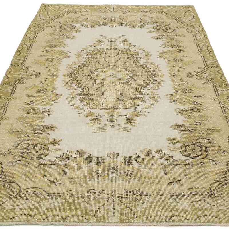 Alfombra Vintage Turca Anudada a Mano - 120 cm x 214 cm - K0056477