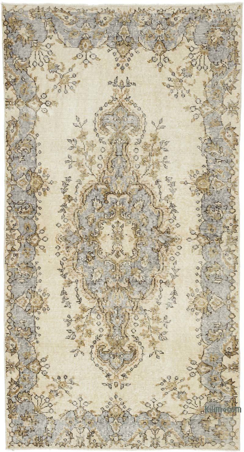 Vintage Turkish Hand-Knotted Rug - 3' 10" x 7' 1" (46" x 85") - K0056478