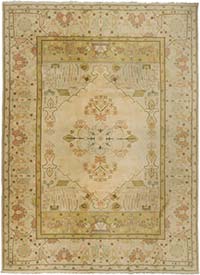 New Hand-Knotted Wool Oushak Rug - 10'  x 13' 7" (120" x 163")