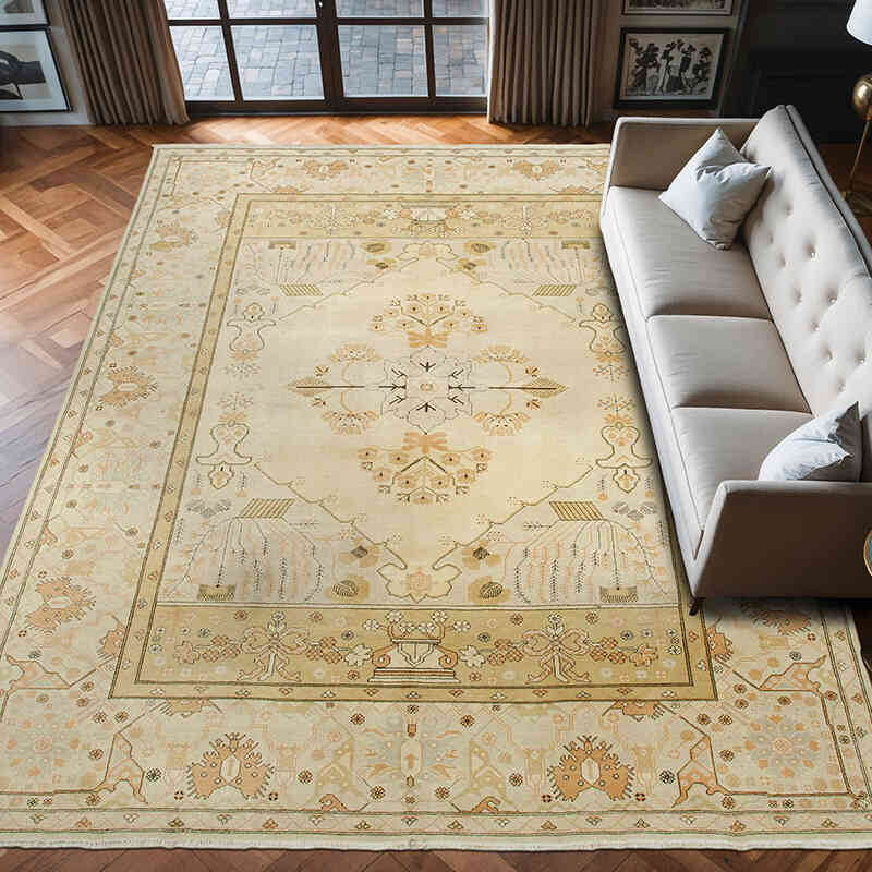 Nueva Alfombra Oushak Tejida a Mano - 306 cm x 413 cm - K0056489
