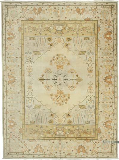 New Hand-Knotted Wool Oushak Rug - 10'  x 13' 7" (120 in. x 163 in.)