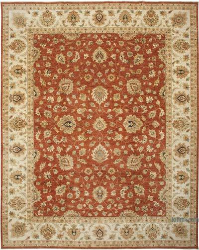 New Hand-Knotted Wool Oushak Rug - 12'  x 15' 1" (144 in. x 181 in.)