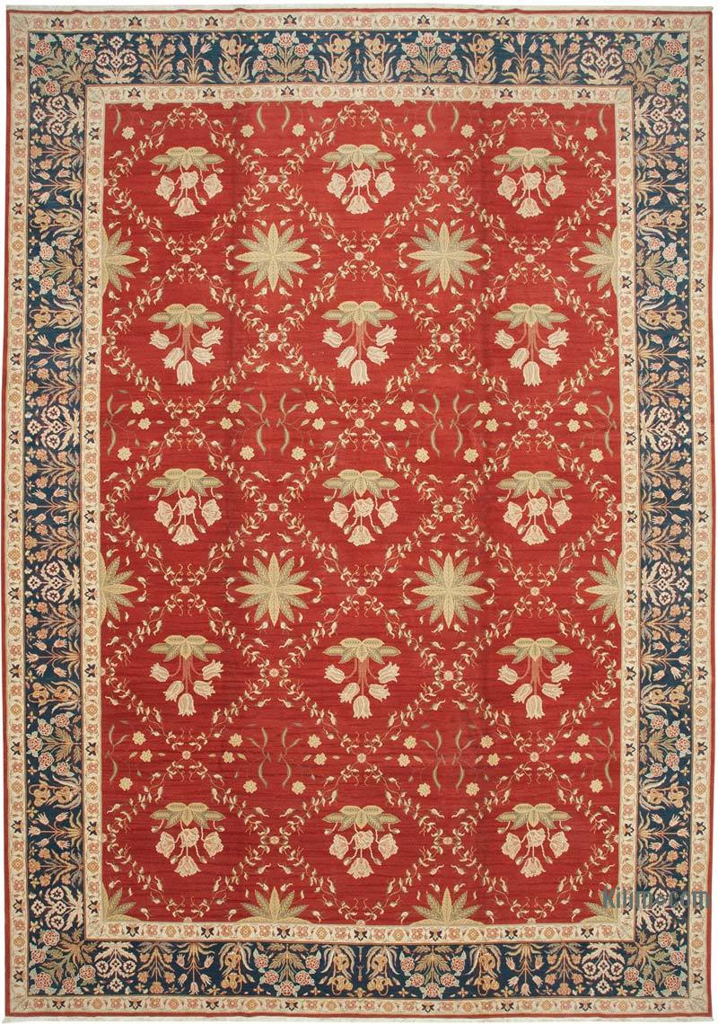 New Hand-Knotted Wool Oushak Rug - 11' 5" x 16' 6" (137 in. x 198 in.) - K0056515
