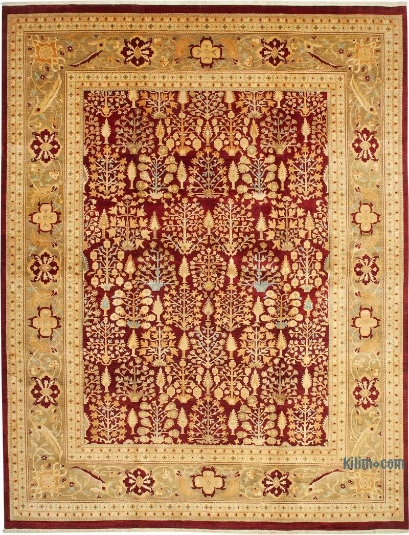New Hand-Knotted Wool Oushak Rug - 11' 11" x 15' 5" (143" x 185") - K0056521